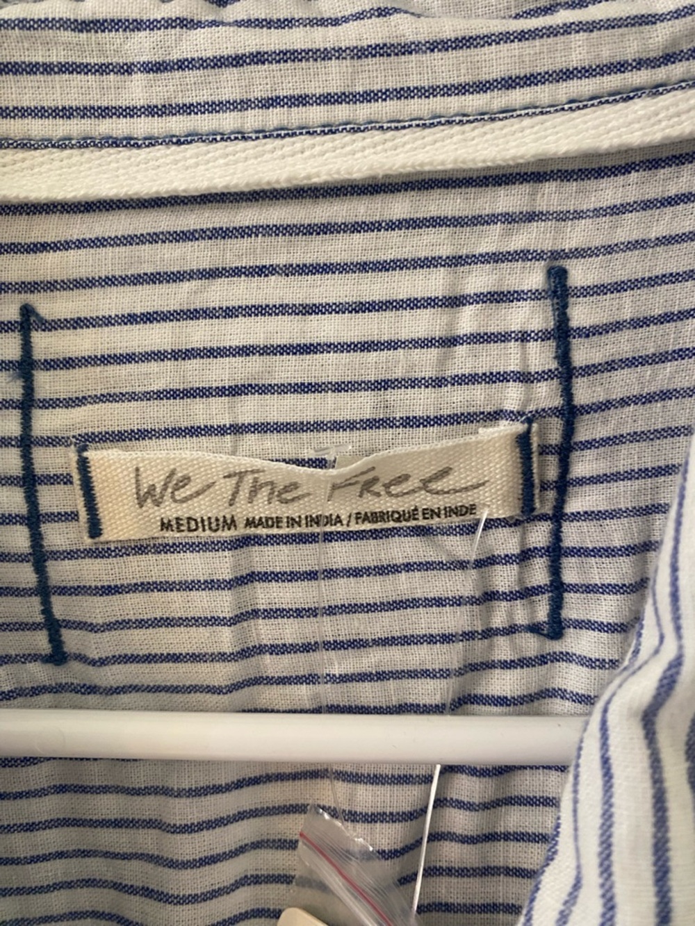 We The Free Blue & White Striped Button Shirt - Picture 2 of 4
